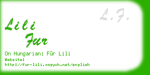 lili fur business card